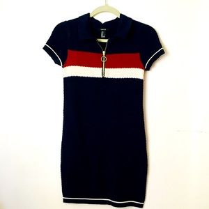 💙❤️blue with red and white mini dress ❤️💙